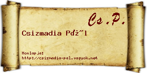 Csizmadia Pál névjegykártya